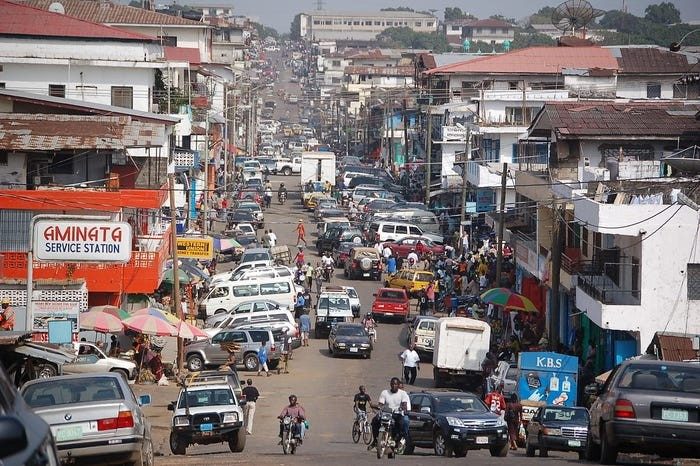 Street Scene in Monrovia