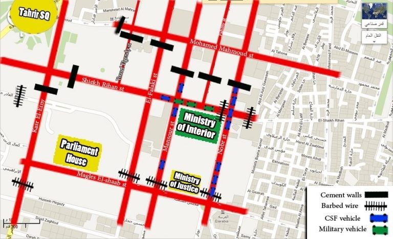 SCAF Barrier Map from Ahram Online