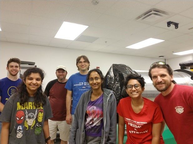 An image of the Virginia Tech team that performed the Star Test on the Polar NOx Rocket in August 2019.