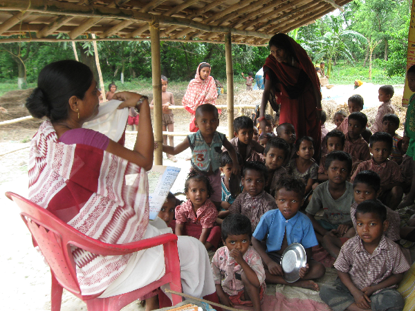 ICDS- Integrated Child Development Center (Anganwadi )at a Village in Bihar